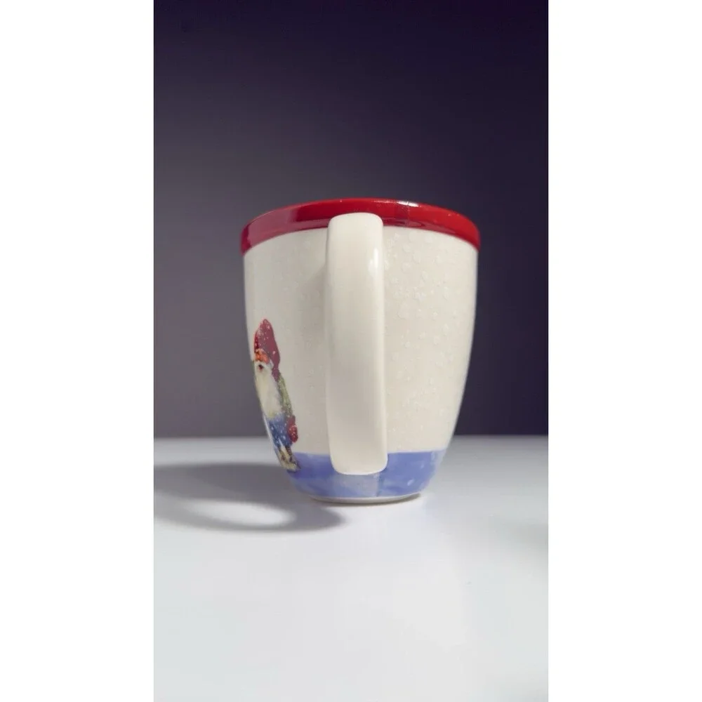 Williams Sonoma Nordic Elf Mug Stoneware Complete Snowman